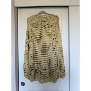Organic Cotton Milo' Yellow Knit‎ Beach Dress Coverup One Size Resort Tie